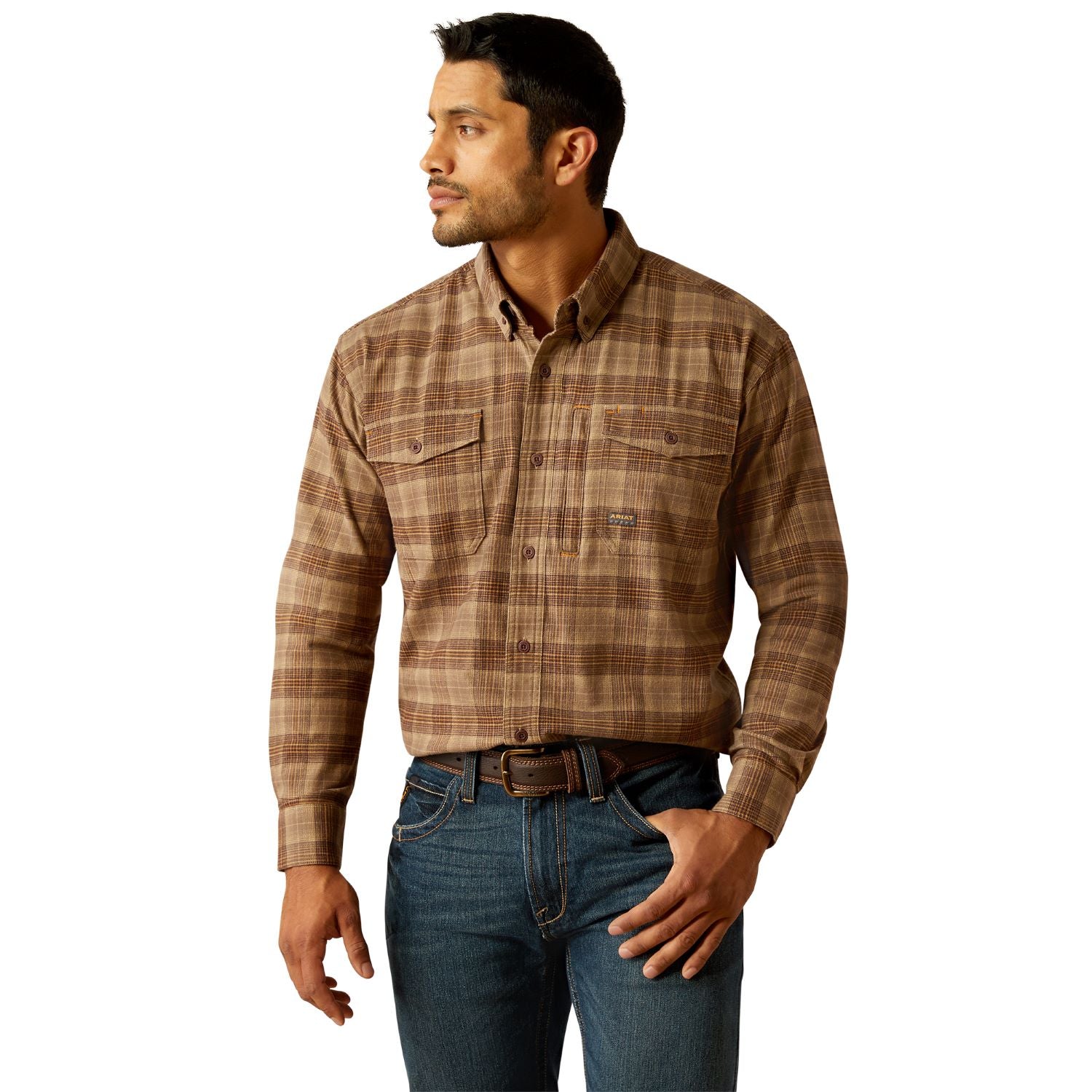 Ariat Men's Rebar Flannel DuraStretch™ Button-Down Work Shirt - Work World - Workwear, Work Boots, Safety Gear