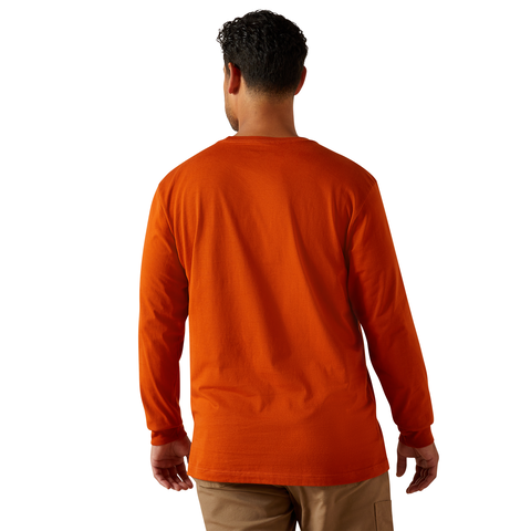 Ariat Men's Rebar CottonStrong Logo Long Sleeve T-Shirt Long Sleeve T-Shirts Ariat