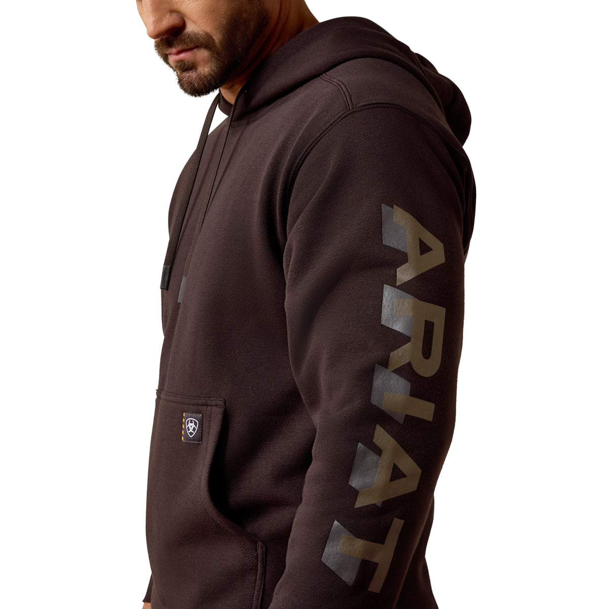 Ariat Men's Rebar Lightweight Logo Sleeve Hoodie