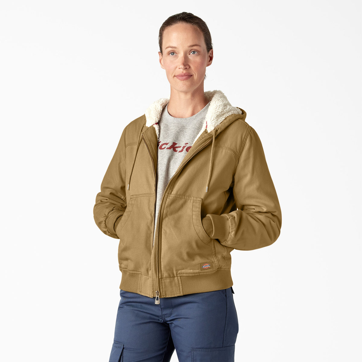 Dickies Women&#39;s Fleece Lined Duck Canvas Jacket - Work World - Workwear, Work Boots, Safety Gear