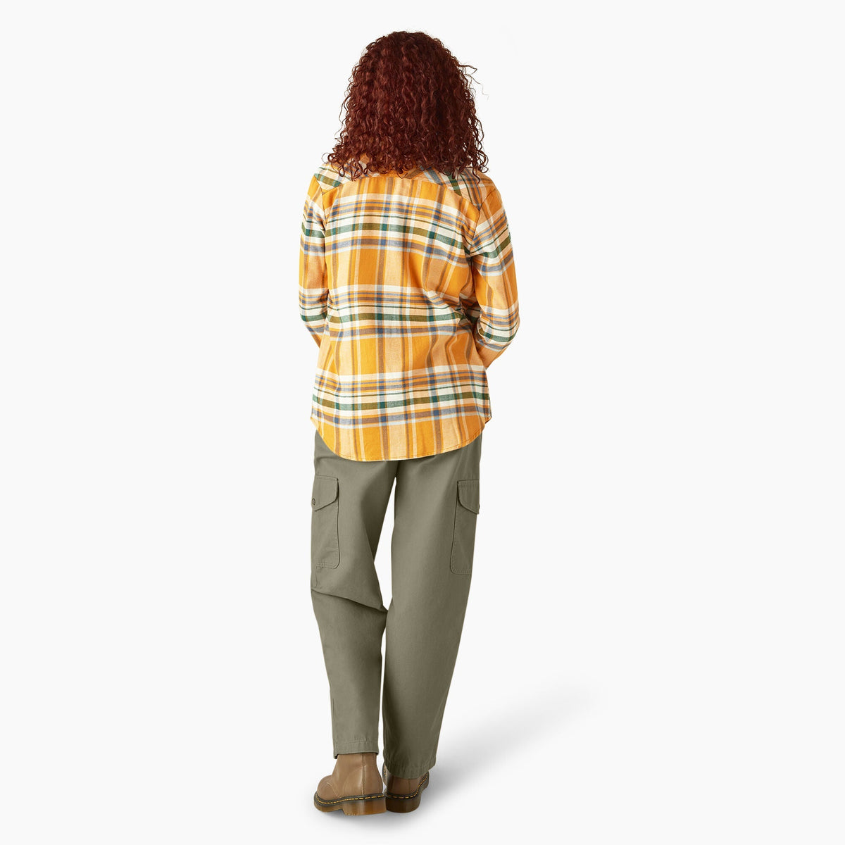 Dickies Women's Plaid Long Sleeve Flannel Shirt Work Shirts Dickies