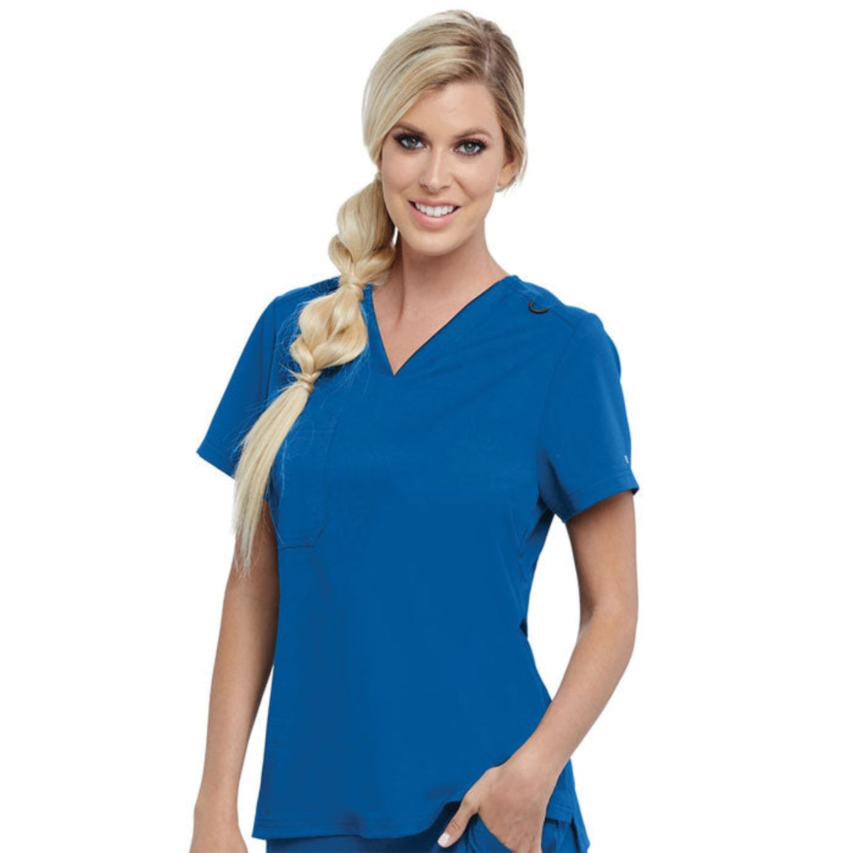 Grey's Anatomy Women's Bree Stretch V-Neck Short Sleeve Scrub Top Scrubs Grey's Anatomy New Royal 2XL Reg