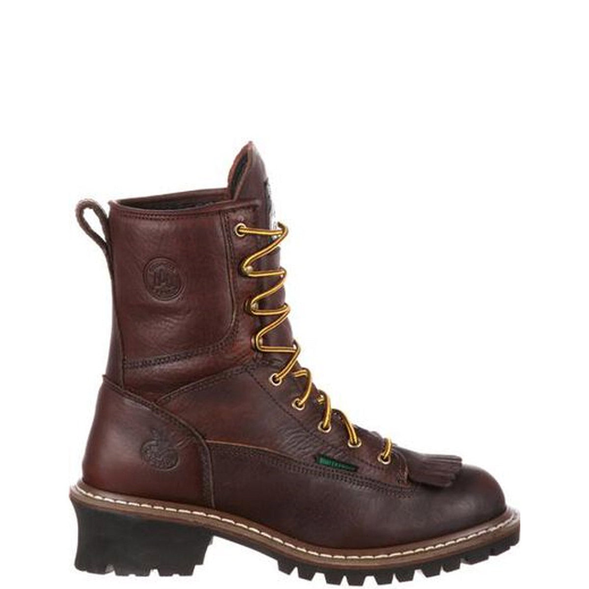 Georgia Boot Men's 8" Waterproof EH Steel Toe Logger Boot Logger Boots Georgia Boot Brown 10 M