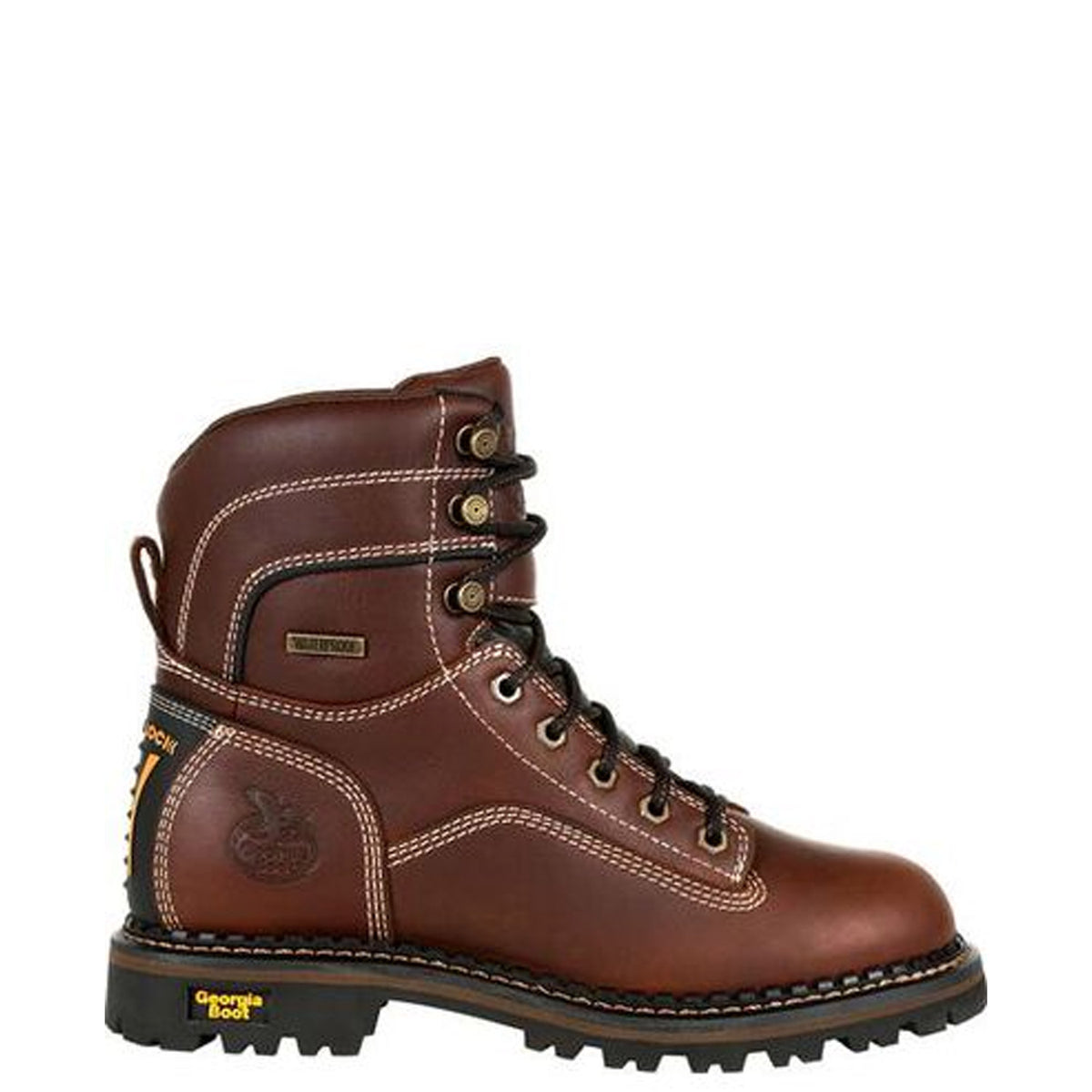 Georgia Boot Women&#39;s AMP LT 7&quot; Waterproof EH Low Heel Alloy Toe Logger Boot - Work World - Workwear, Work Boots, Safety Gear