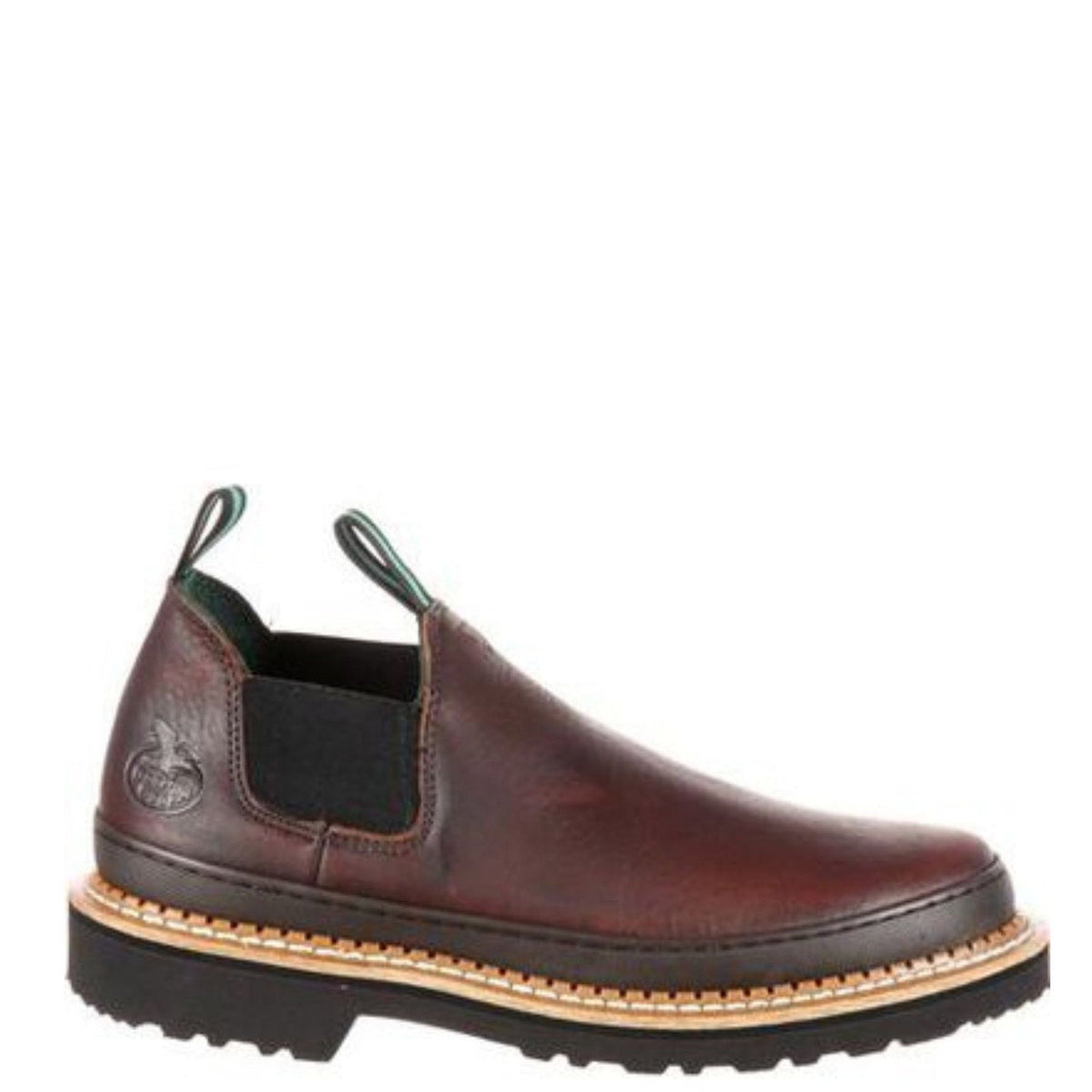 Georgia Giant Men's 4" EH Pull-On Steel Toe Romeo Work Shoe Slip-On Shoes & Clogs Georgia Boot Brown 10 M