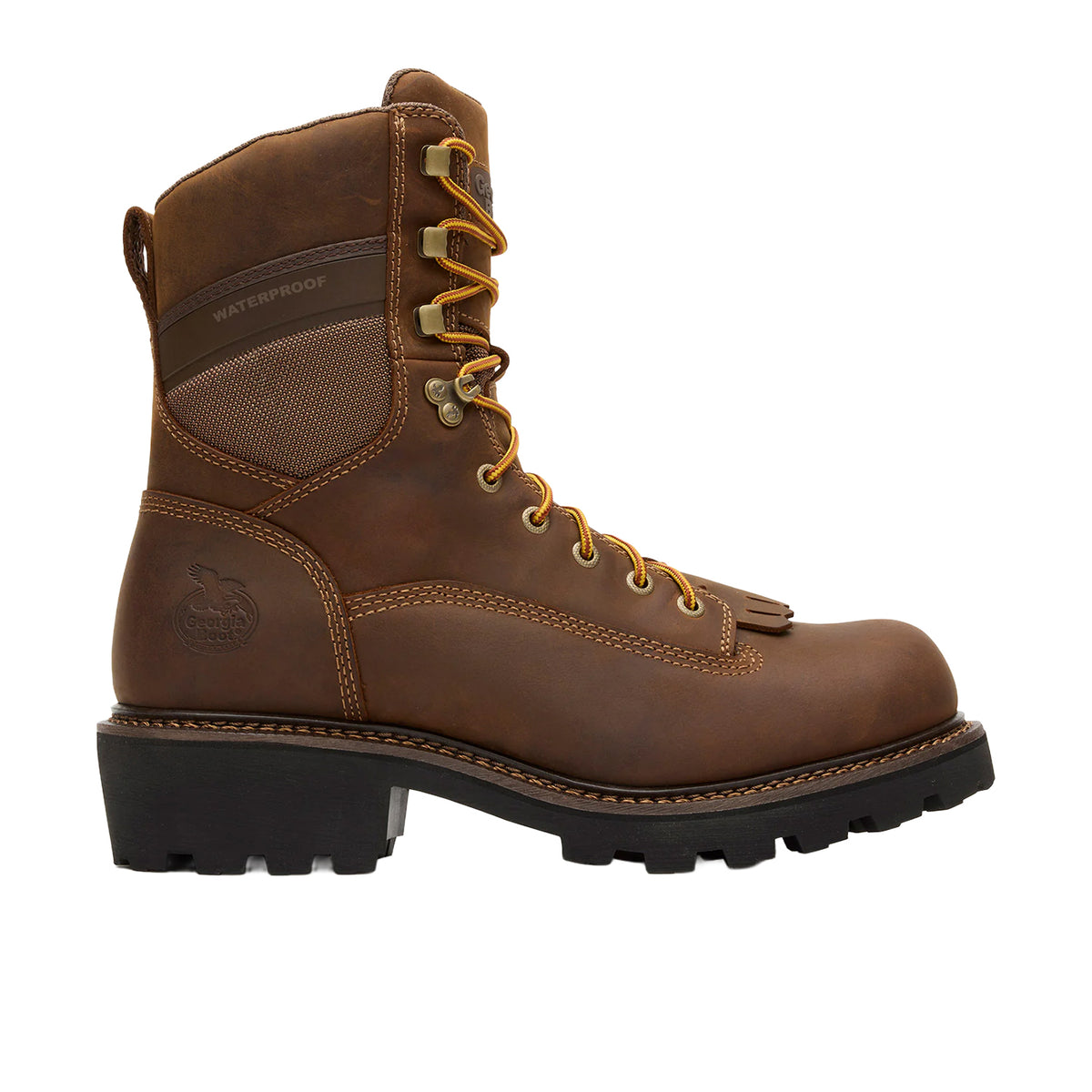 Georgia Boot Men's Core 37 9" Scalloped Heel Waterproof Work Boot Work Boots Georgia Boot Brown 10 M