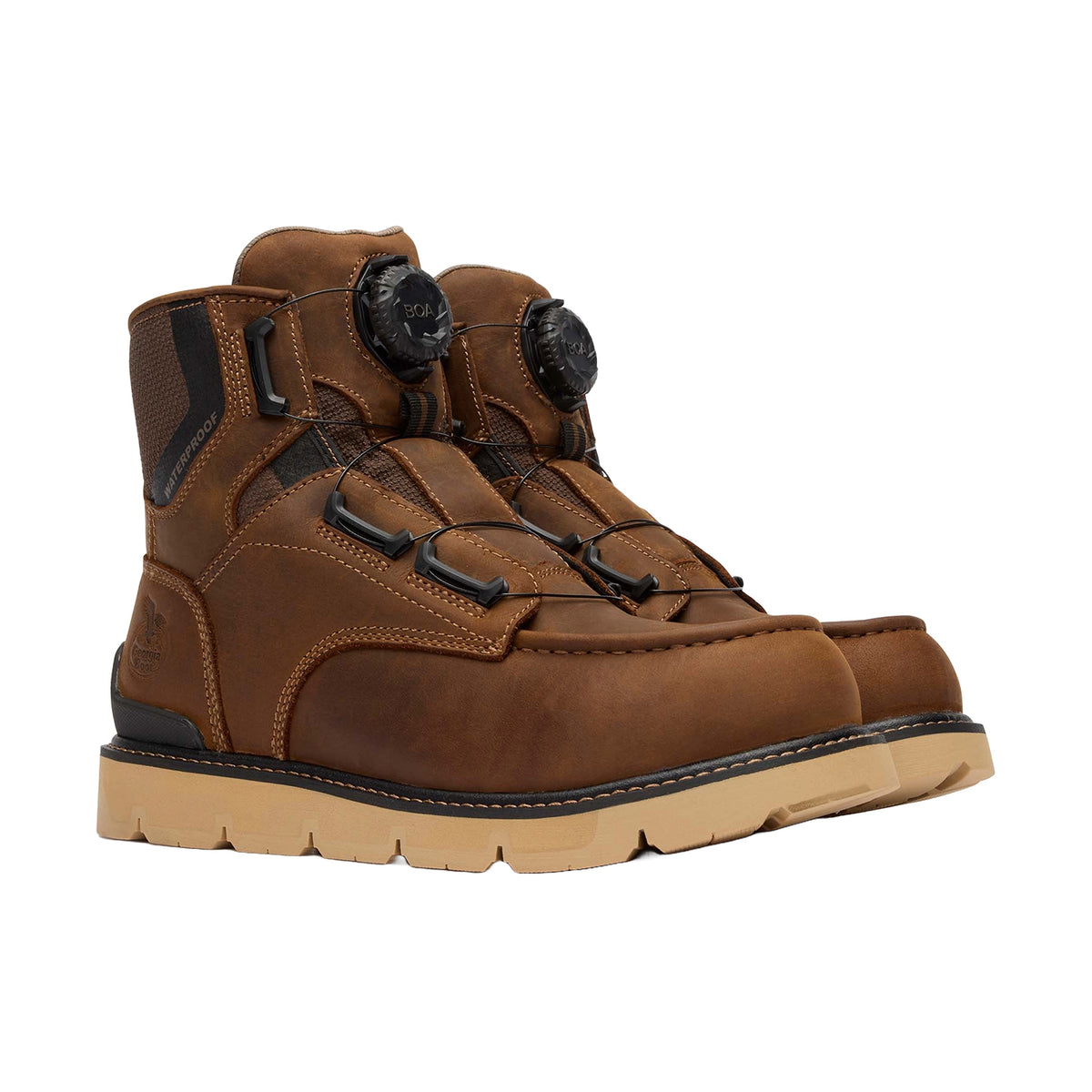 Georgia Boot Men's Carbon Flex 6" BOA® Moc-Toe Waterproof Carbon Toe Work Boot Work Boots Georgia Boot