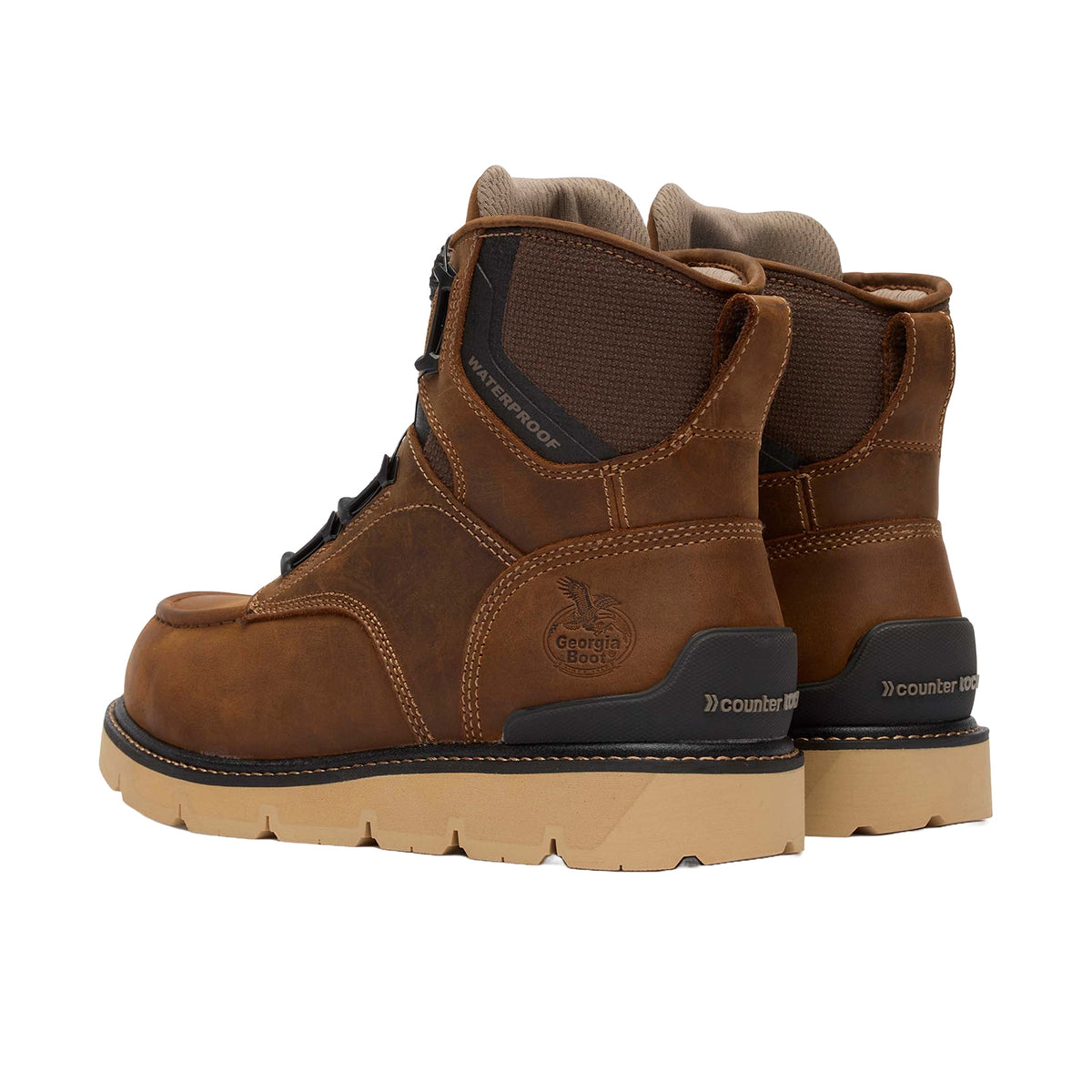 Georgia Boot Men's Carbon Flex 6" BOA® Moc-Toe Waterproof Carbon Toe Work Boot Work Boots Georgia Boot