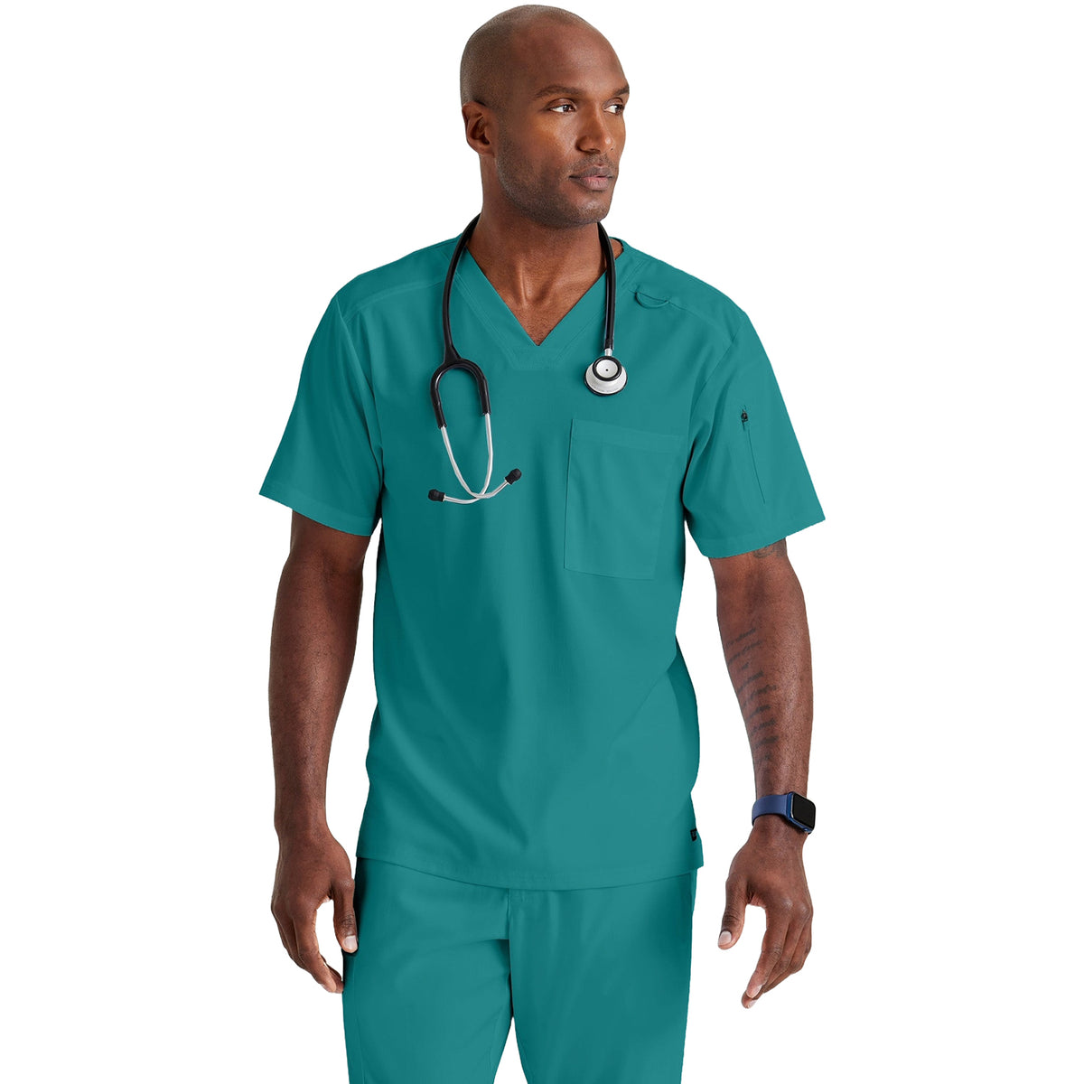 Grey's Anatomy Men's Murphy Top Scrubs Grey's Anatomy Teal L Reg