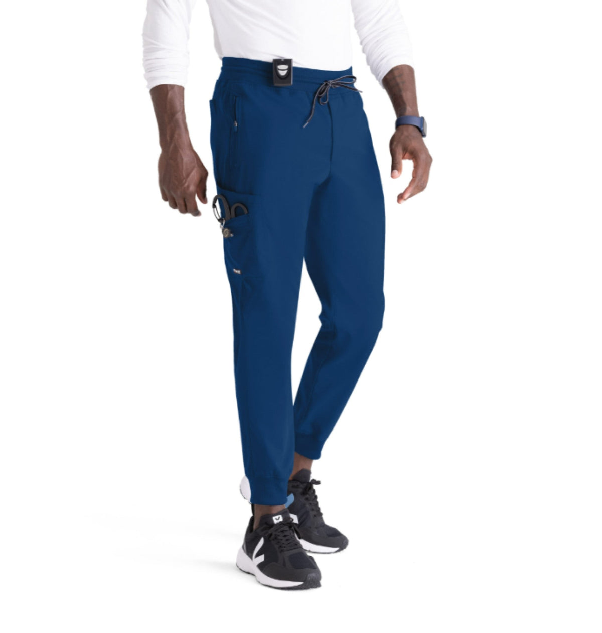 Grey's Anatomy Men's Murphy 5-Pocket Jogger Zip-Fly Scrub Pant Scrubs Grey`s Anatomy Indigo L Reg