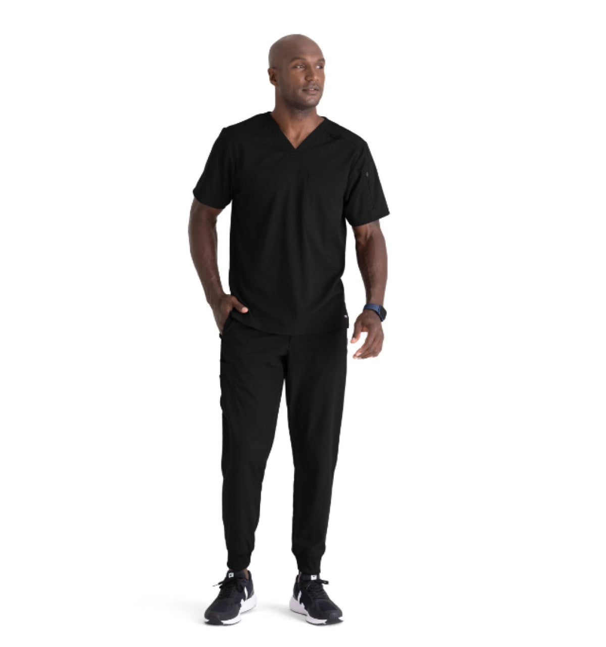 Grey's Anatomy Men's Murphy Top Scrubs Grey's Anatomy Black L Reg