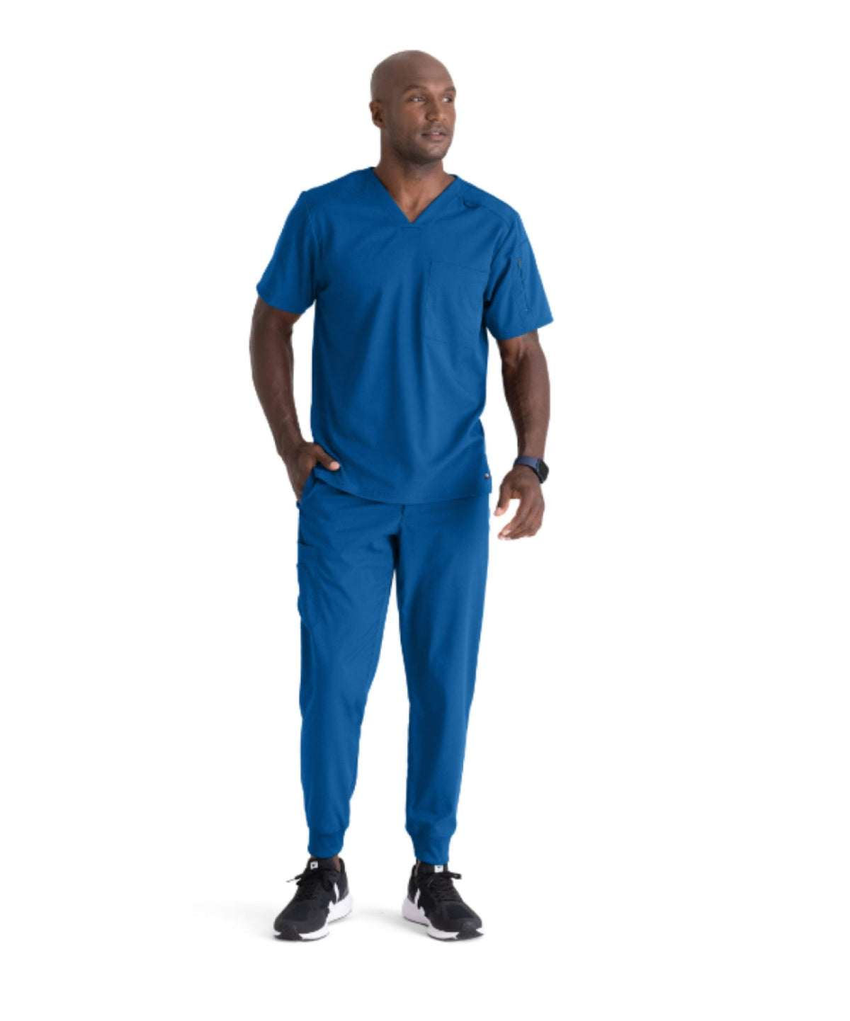 Grey's Anatomy Men's Murphy Top Scrubs Grey's Anatomy New Royal L Reg