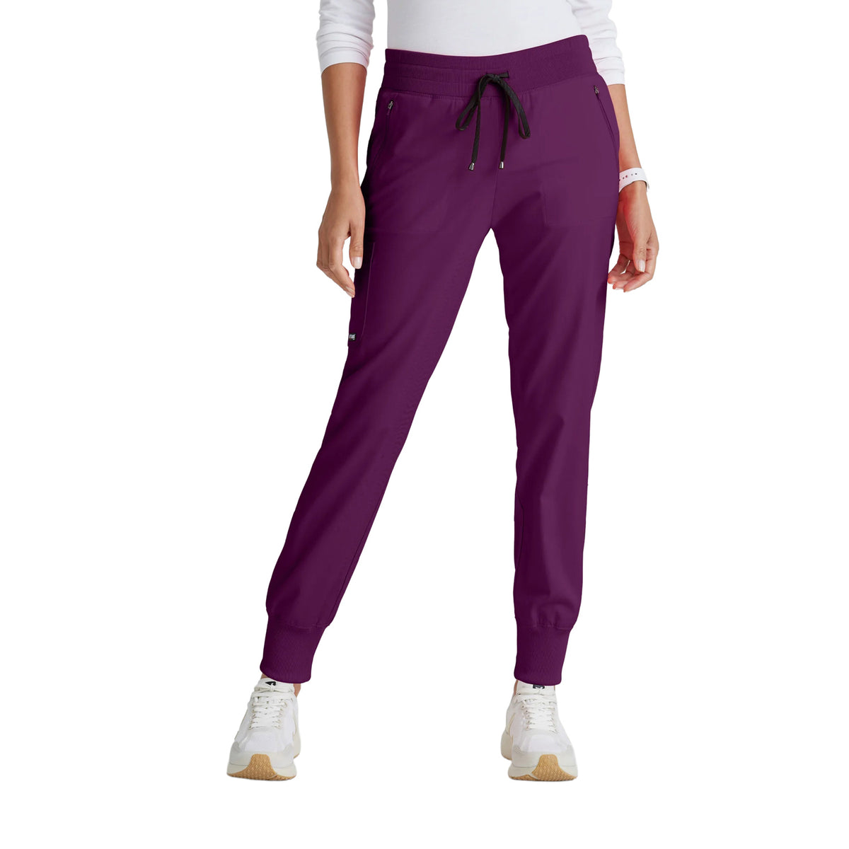 Grey's Anatomy Women's Eden 5 Pocket Scrub Jogger Pant Scrubs Grey's Anatomy Wine 2XL Reg