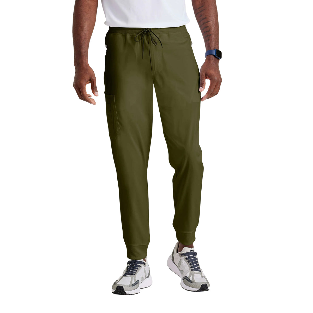 Grey's Anatomy Men's Murphy 5-Pocket Jogger Zip-Fly Scrub Pant Scrubs Grey's Anatomy Olive 2XL Reg