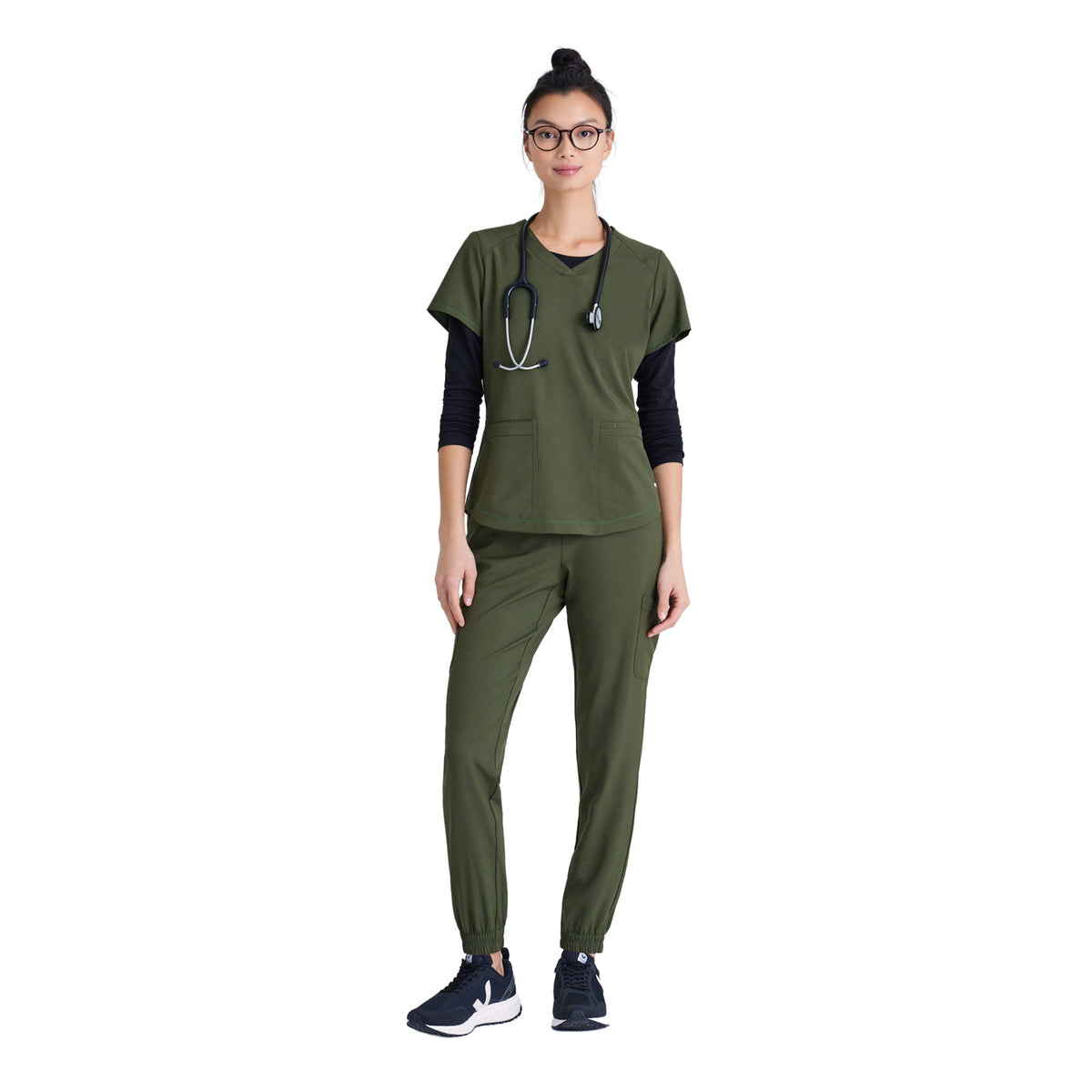 Grey's Anatomy Women's Rhythm Top Scrubs Grey`s Anatomy Fern 2XL Reg