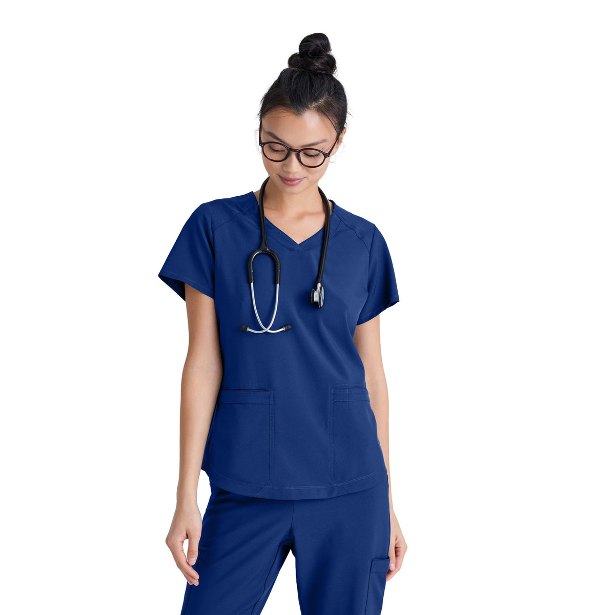 Grey's Anatomy Women's Rhythm Top Scrubs Grey`s Anatomy Indigo 2XL Reg