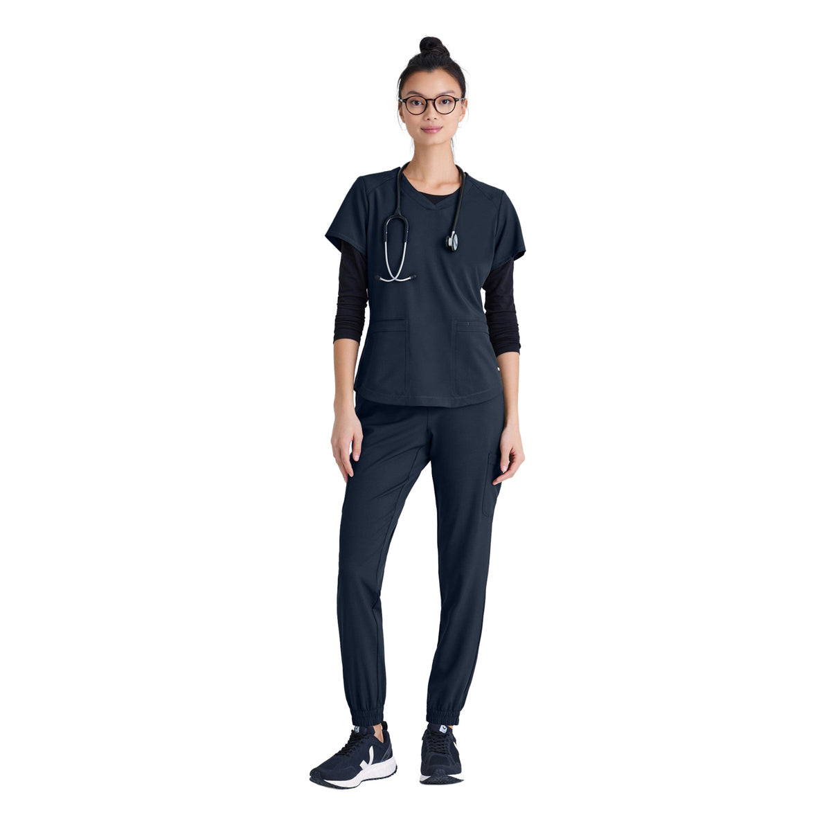 Grey's Anatomy Women's Rhythm Top Scrubs Grey`s Anatomy Steel 2XL Reg