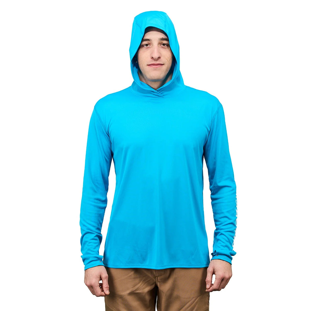 Grundéns Men's Tough Sun Hooded Long Sleeve T-Shirt Long Sleeve T-Shirts Grundens Azure 2XL Reg