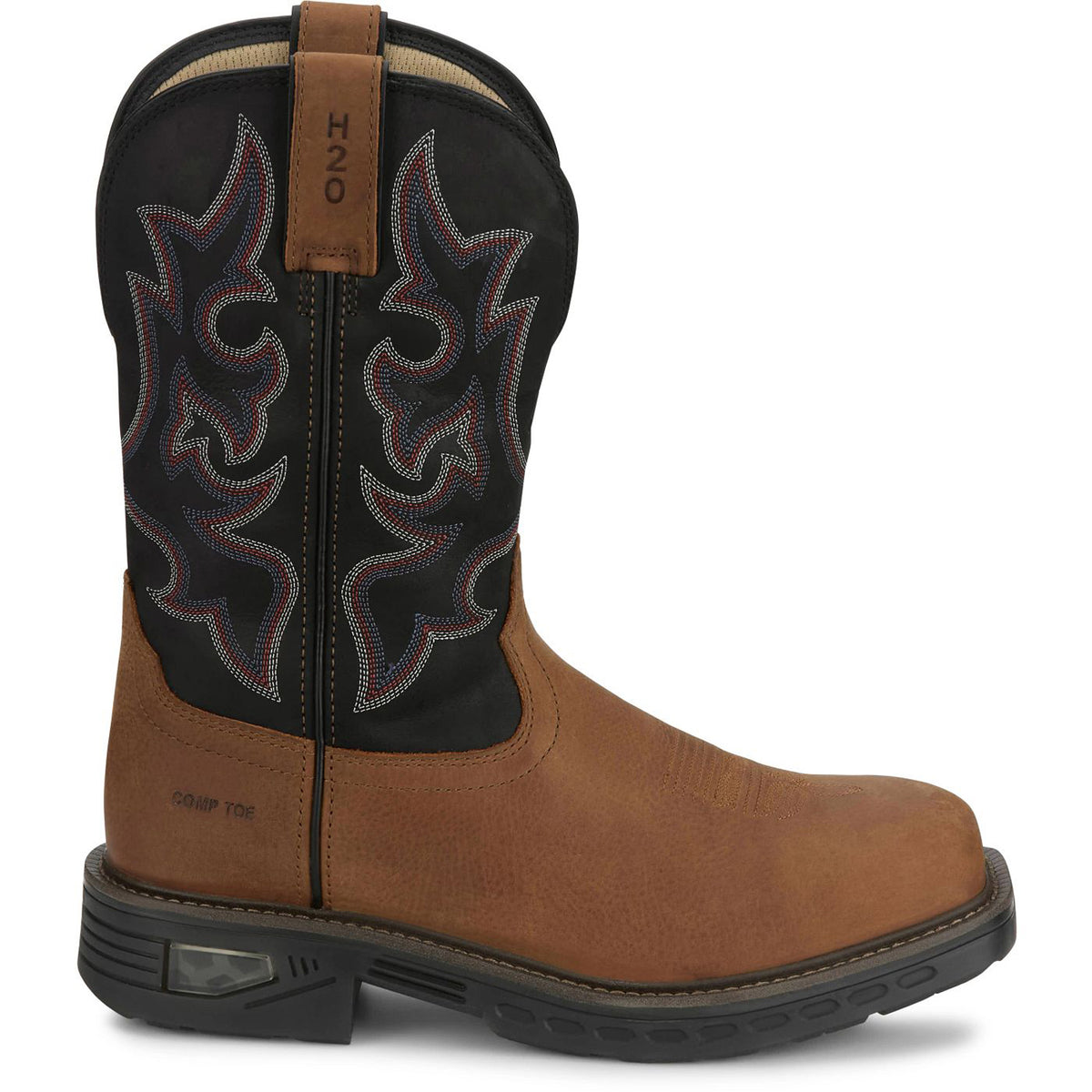 Justin Boots Men's Rigman 11" Waterproof Comp Toe Work Boot Work Boots Justin Boots Rigman Tan 10 2E