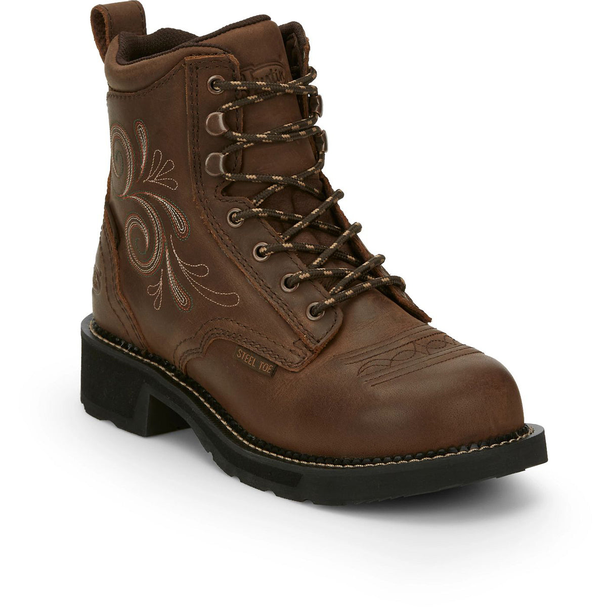 Justin Boots Women's Katerina 6" Waterproof Steel Toe Work Boot