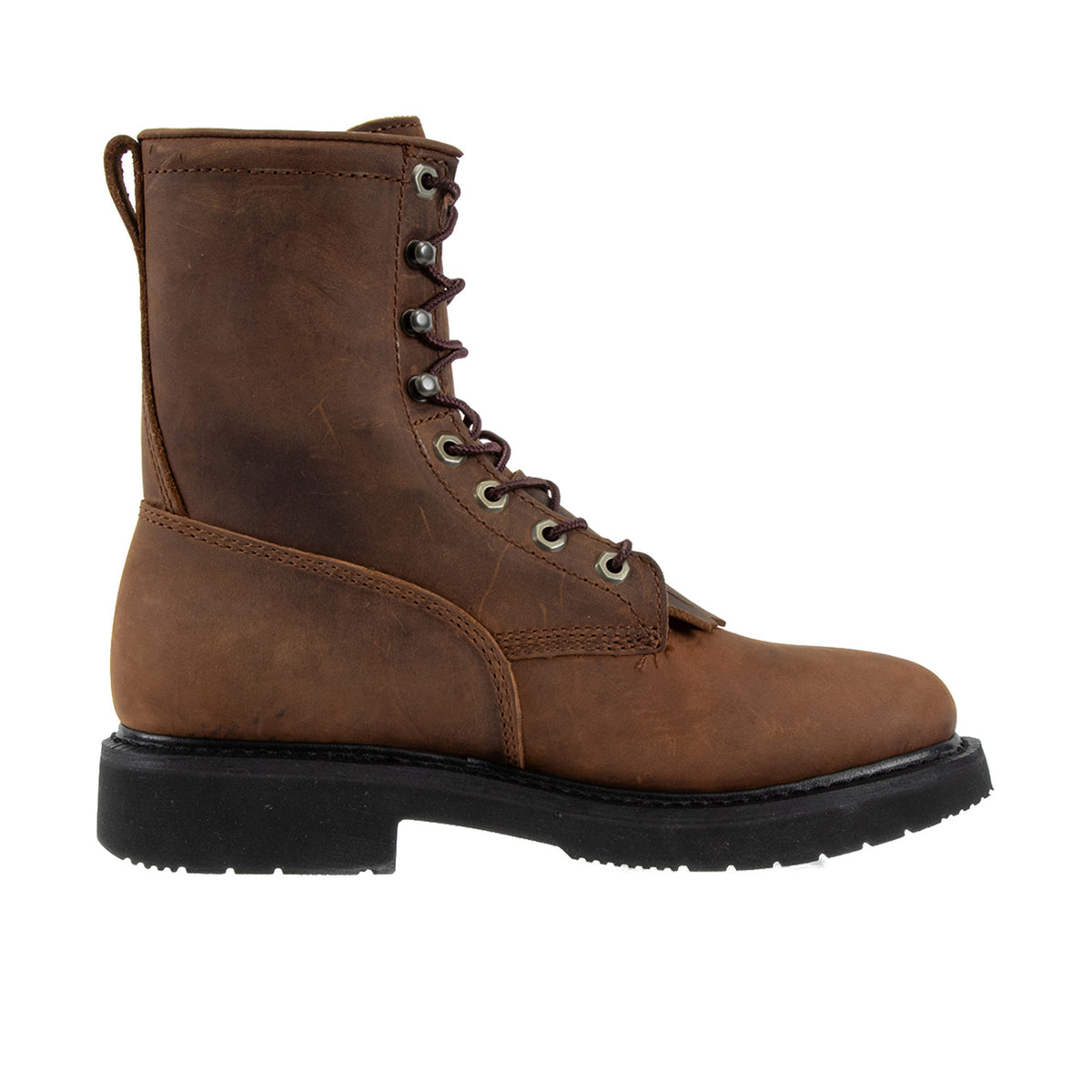 Justin Boots Men's Livestock 8" Waterproof Work Boot Work Boots Justin Boots Aged Bark 10 2E