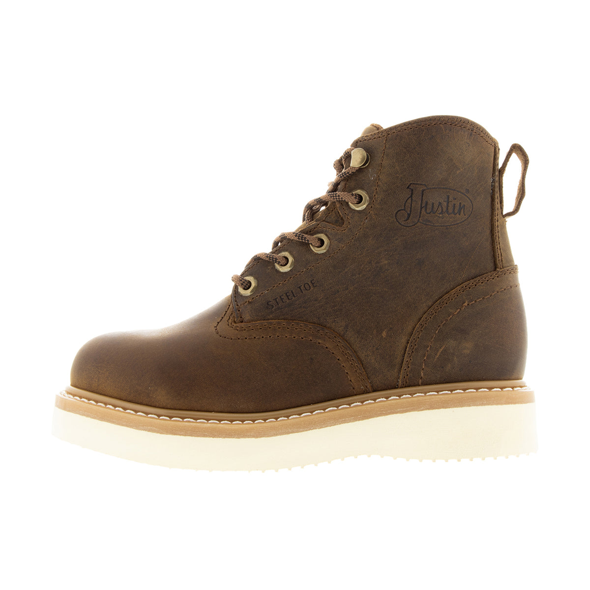 Justin Boots Men's Maxwell 6" Steel Toe Lace Up Work Boot Work Boots Justin Boots
