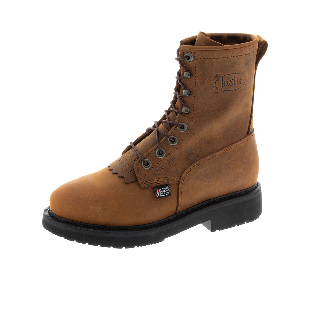 Justin Boots Men's Livestock 8” Steel Toe Work Boot Work Boots Justin Boots
