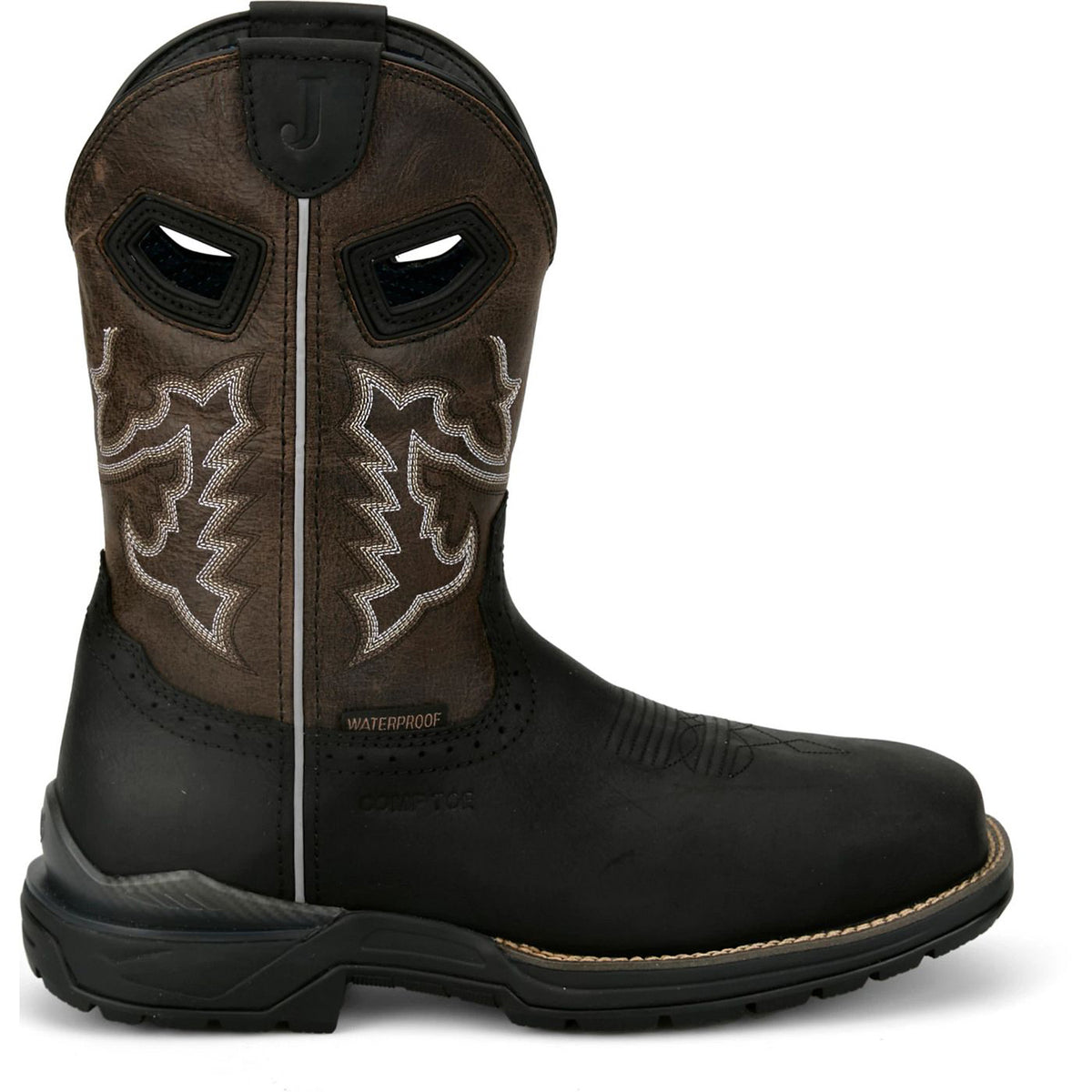 Justin Boots Chase 11" Waterproof Nano Comp Toe Work Boots Justin Boots Chase Black 10 2E