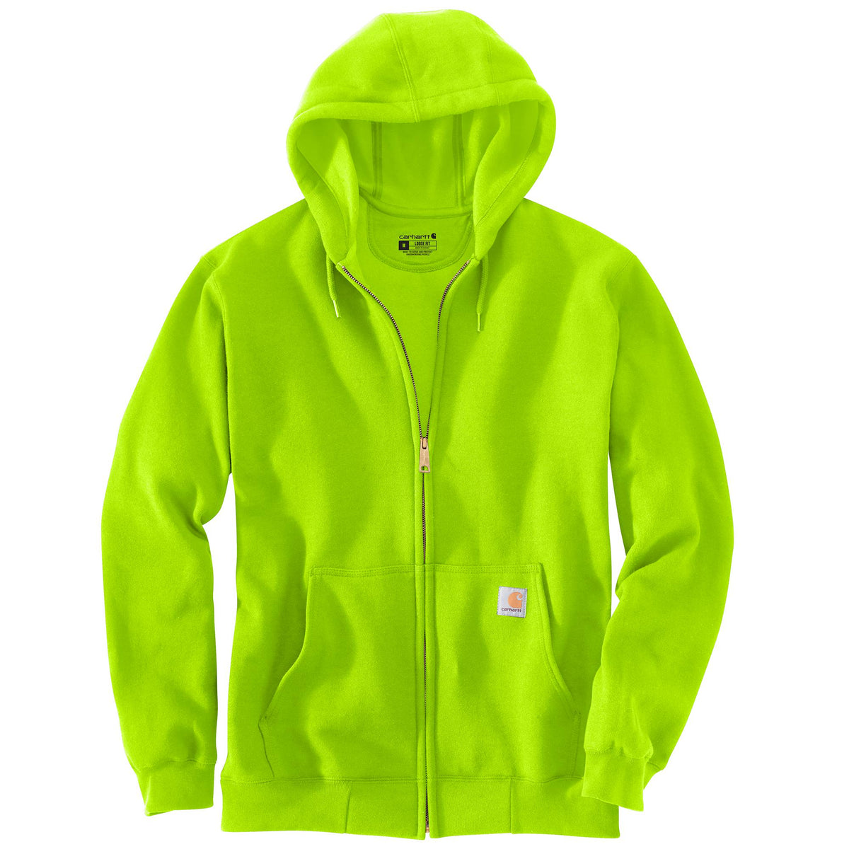 Carhartt Men&#39;s Midweight Zip Hooded Sweatshirt_Brite Lime - Work World - Workwear, Work Boots, Safety Gear