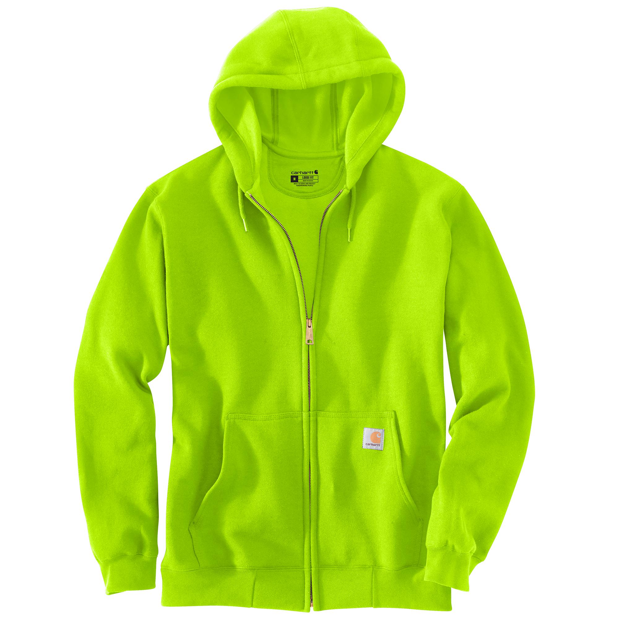 Carhartt Men's Midweight Zip Hooded Sweatshirt_Brite Lime - Work World - Workwear, Work Boots, Safety Gear