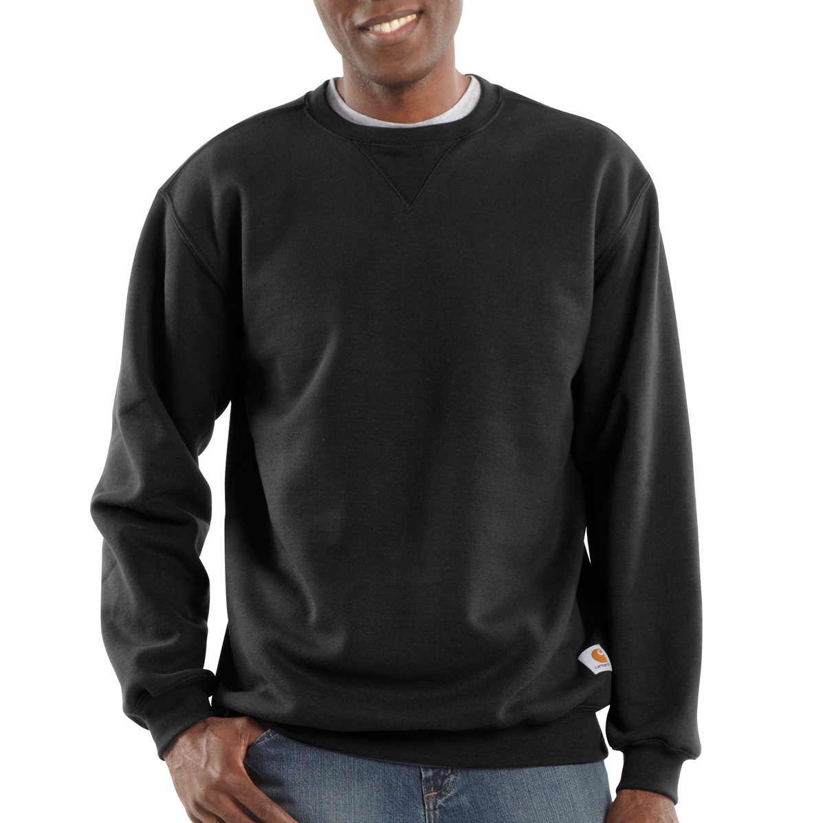 Carhartt Men's Loose Fit Midweight Crewneck Sweatshirt Sweatshirts & Hoodies Carhartt Black 2XL Reg