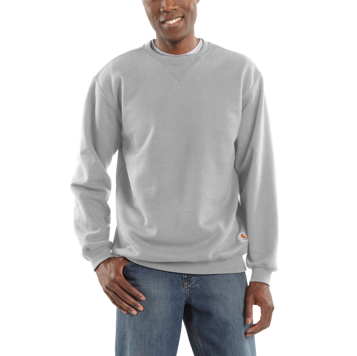 Carhartt Men's Loose Fit Midweight Crewneck Sweatshirt Sweatshirts & Hoodies Carhartt Heather Grey 2XL Reg