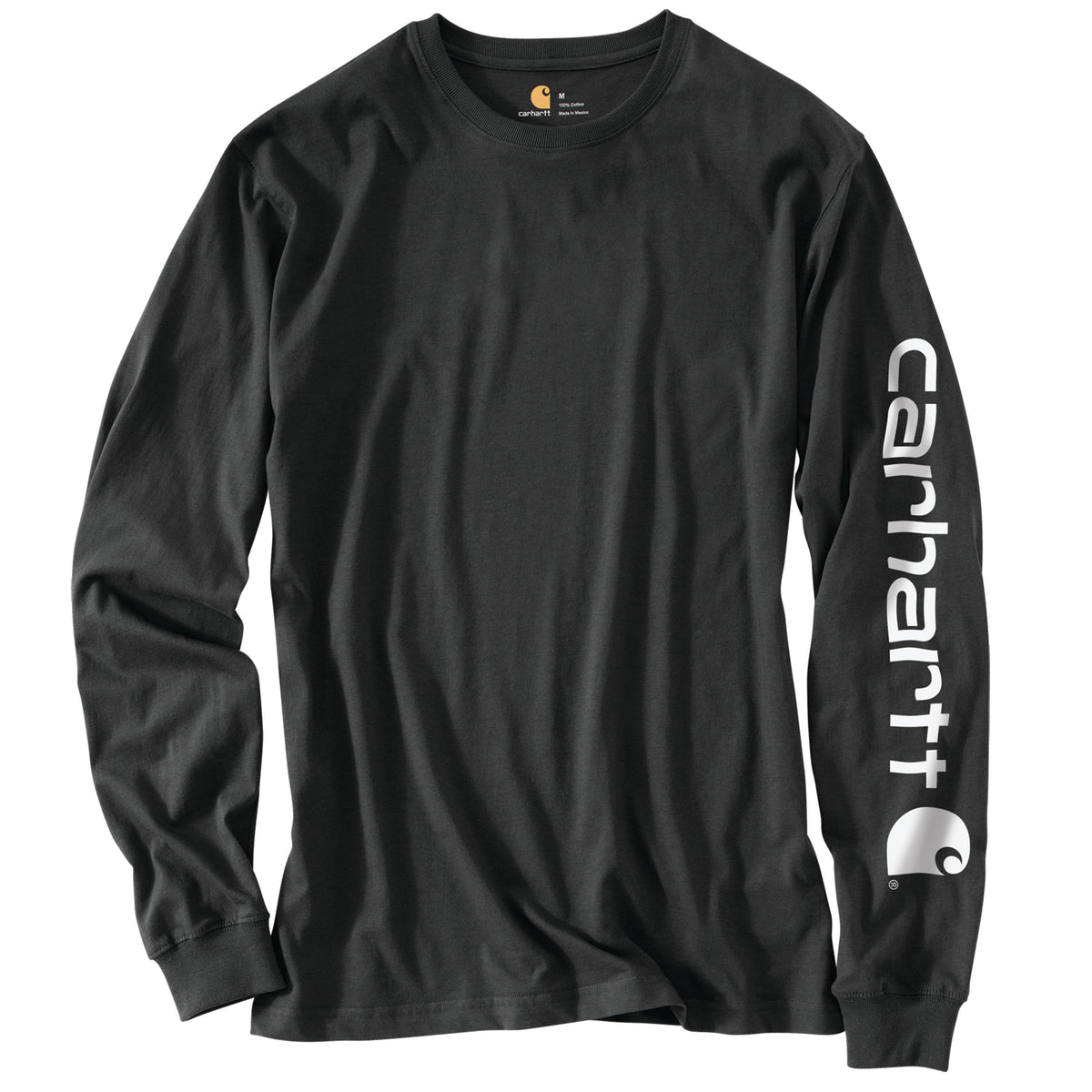 Carhartt Men's Signature Logo Long Sleeve T-Shirt Long Sleeve T-Shirts Carhartt