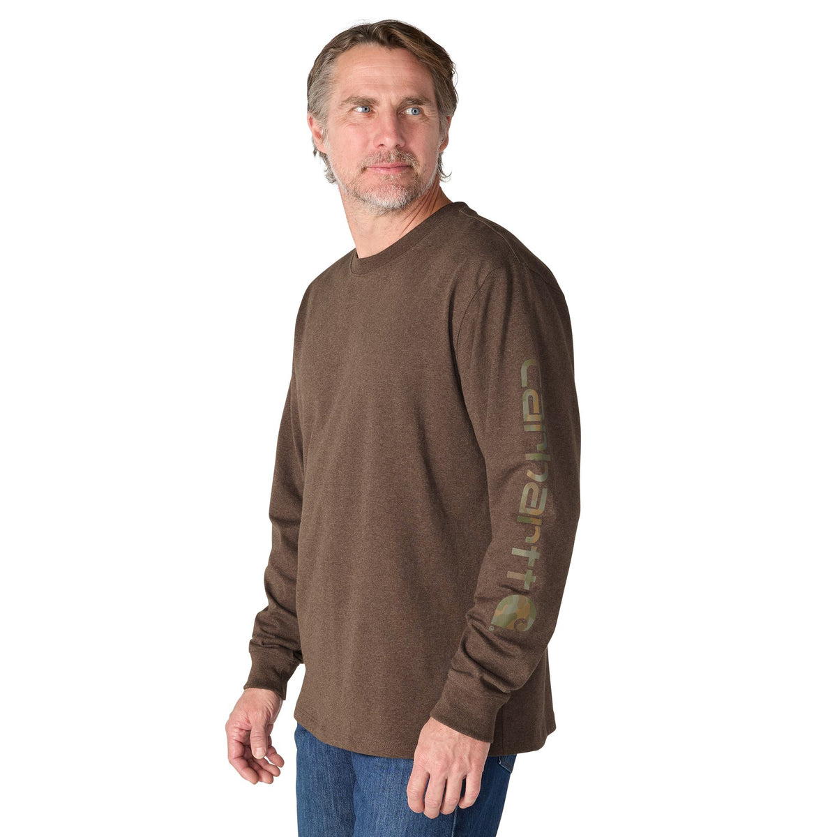 Carhartt Men's Signature Logo Long Sleeve T-Shirt Long Sleeve T-Shirts Carhartt
