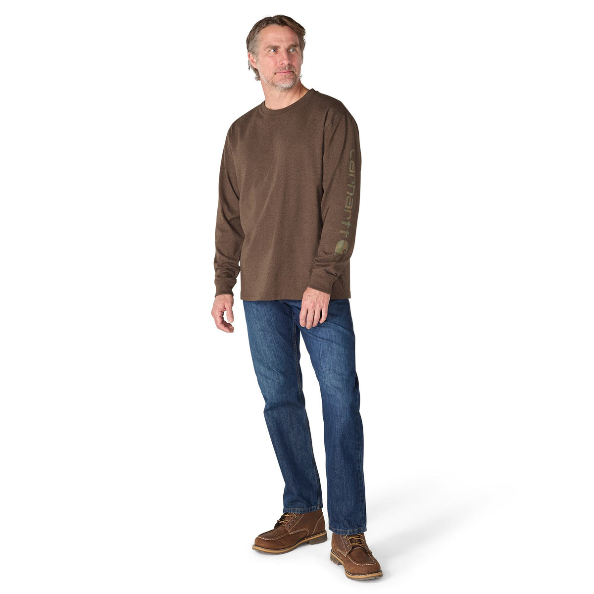 Carhartt Men's Signature Logo Long Sleeve T-Shirt Long Sleeve T-Shirts Carhartt