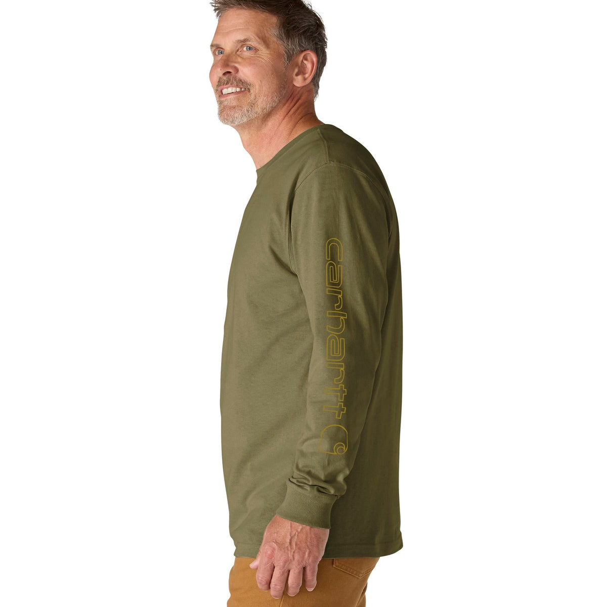 Carhartt Men's Signature Logo Long Sleeve T-Shirt Long Sleeve T-Shirts Carhartt