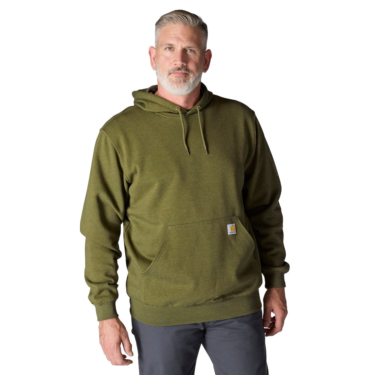 Carhartt Men's Signature Logo Hooded Pullover Sweatshirt - Work World - Workwear, Work Boots, Safety Gear