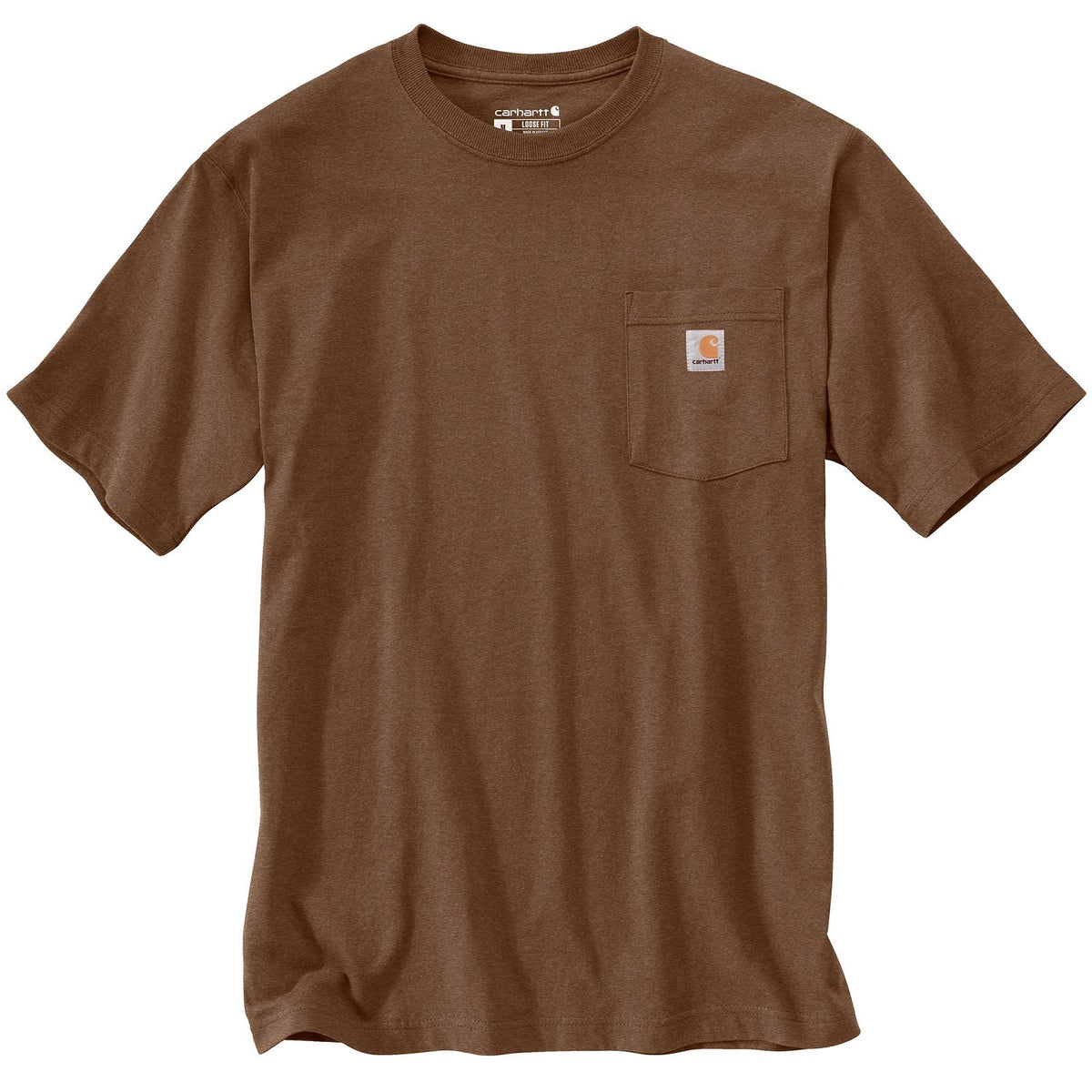 Carhartt Men&#39;s Short Sleeve Pocket T-Shirt_Mocha Heather - Work World - Workwear, Work Boots, Safety Gear