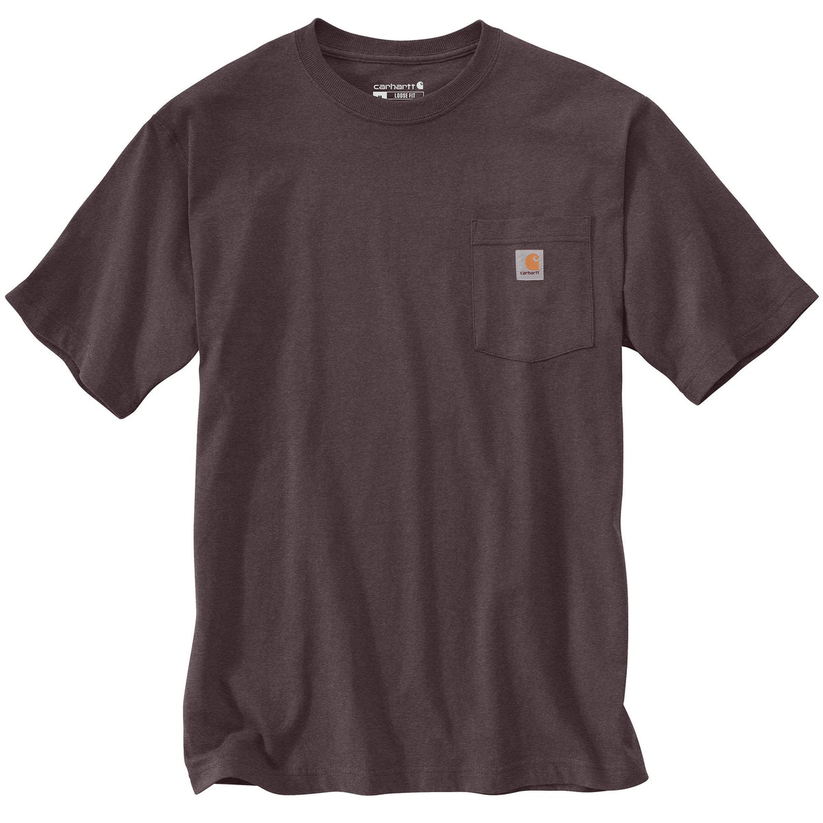 Carhartt Men&#39;s Short Sleeve Pocket T-Shirt_Dark Sepia Heather - Work World - Workwear, Work Boots, Safety Gear