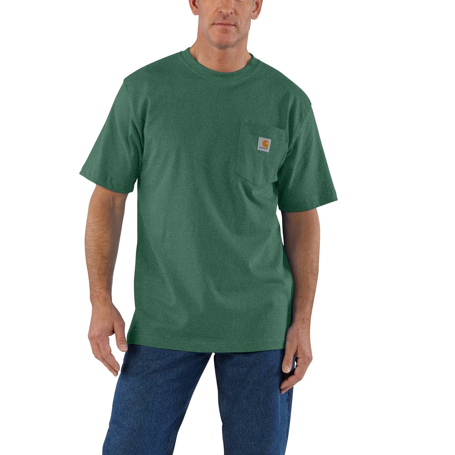 Carhartt Men's Short Sleeve Pocket T-Shirt_Frosted Balsam Heather - Work World - Workwear, Work Boots, Safety Gear