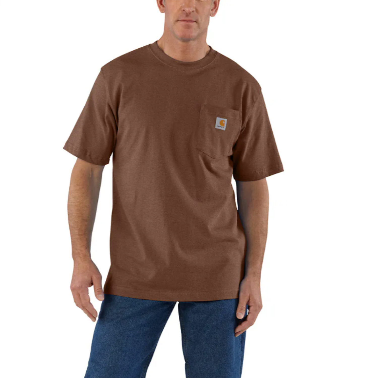 Carhartt Men's Short Sleeve Pocket T-Shirt_Mocha Heather - Work World - Workwear, Work Boots, Safety Gear