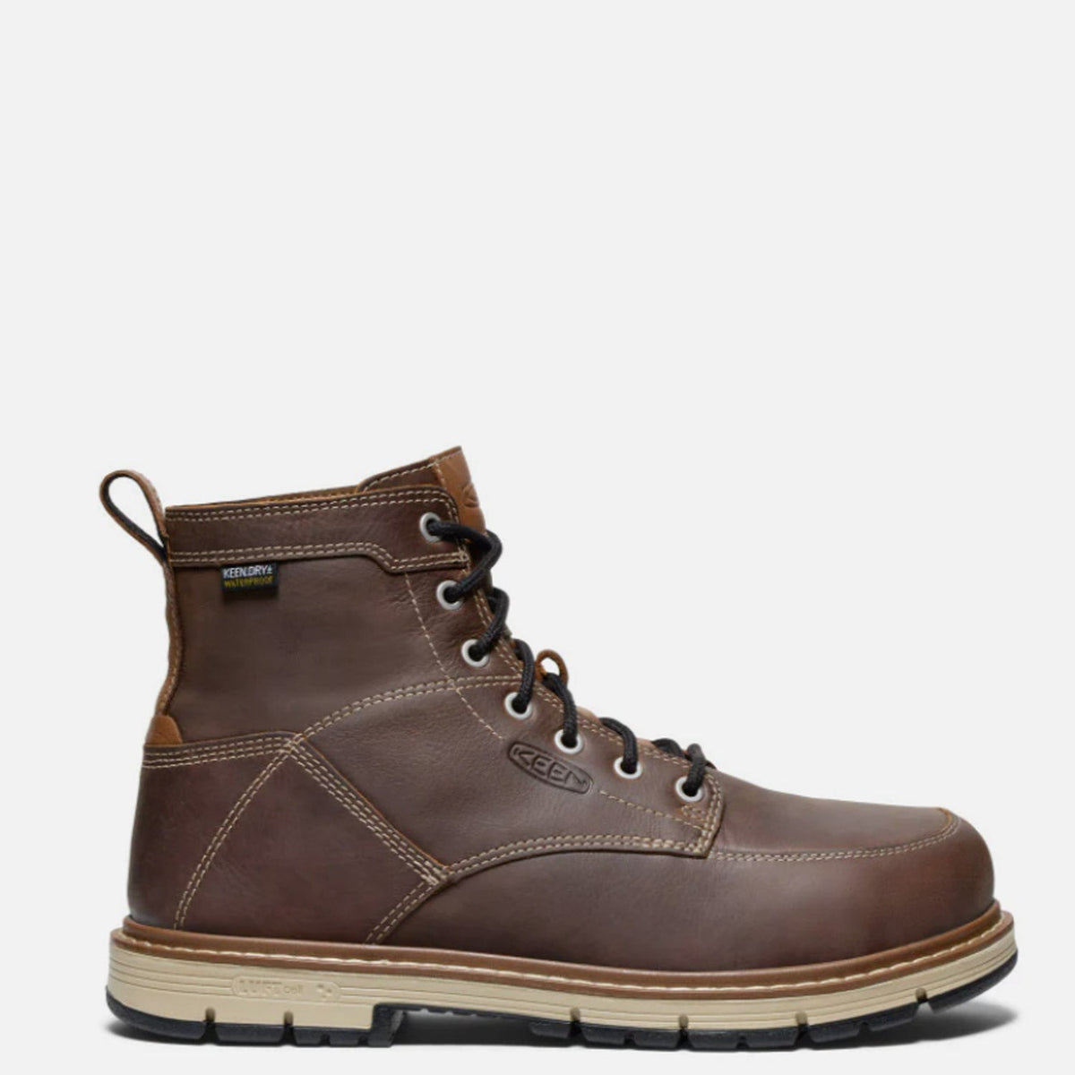 KEEN Utility Men's San Jose 90 Degree 6" Waterproof EH Aluminum Toe Work Boot Work Boots KEEN Utility Bison/Black 10 2E