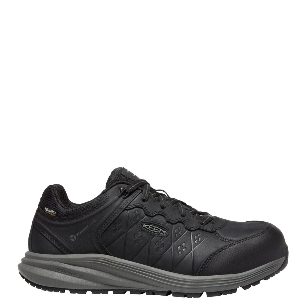 KEEN Utility Men's Vista Energy+ Waterproof Carbon Fiber Toe Work Sneaker Work Shoes KEEN Utility Black/Gun Metal 10 2E