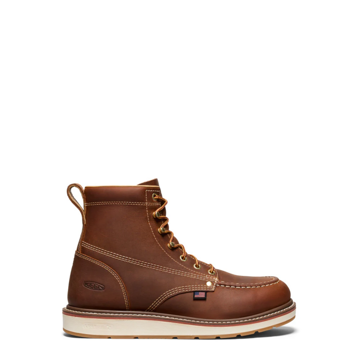 KEEN Utility Men's Liberty 6" EH Soft Toe Work Boot Work Boots KEEN Utility Leather Brown/Birch 10 2E