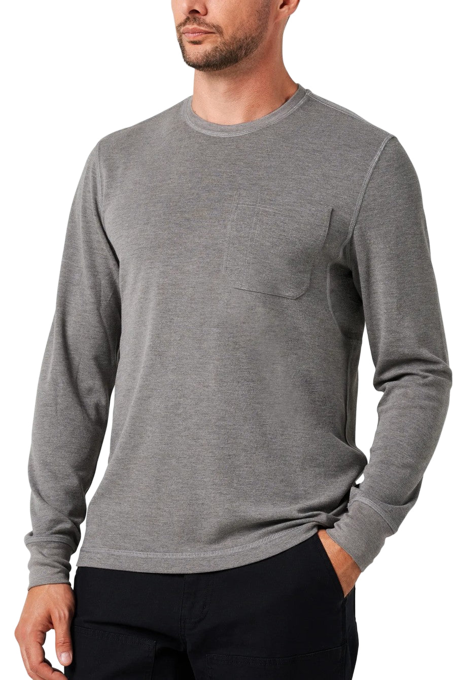 Lucky Brand Workwear Men's Performance Textured Knit Pocket Long Sleeve T-Shirt Long Sleeve T-Shirts Lucky Brand