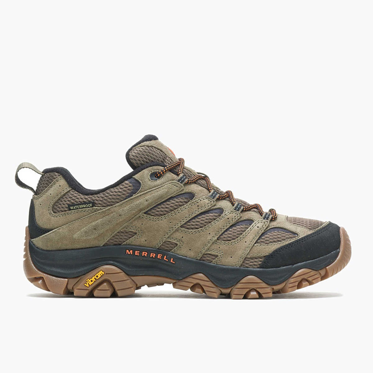 Merrell Men's Moab 3 Waterproof Boot Logger Boots Merrell Olive/Gum 10 M
