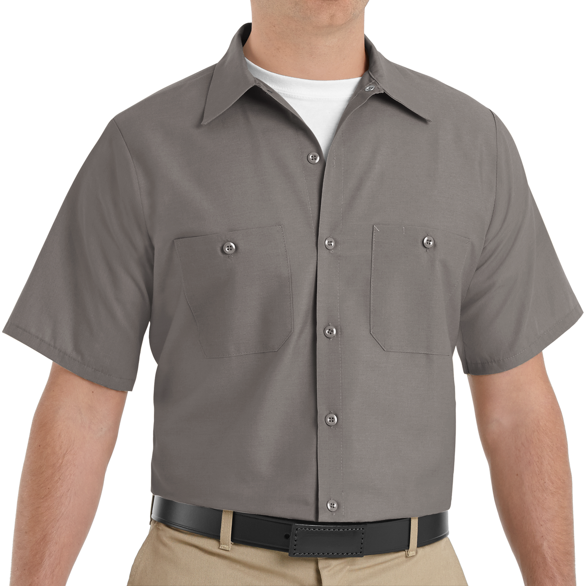 Red Kap Men&#39;s Industrial Short Sleeve Work Shirt - Work World - Workwear, Work Boots, Safety Gear