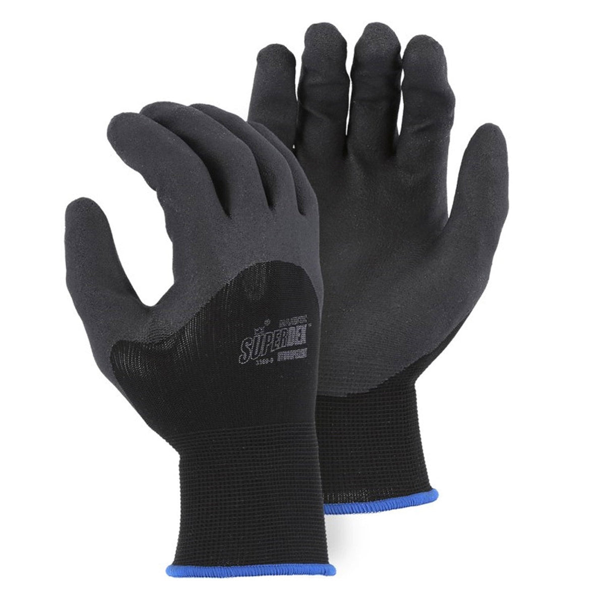 Majestic Lightweight SuperDex Dipped Glove Gloves Majestic Black L