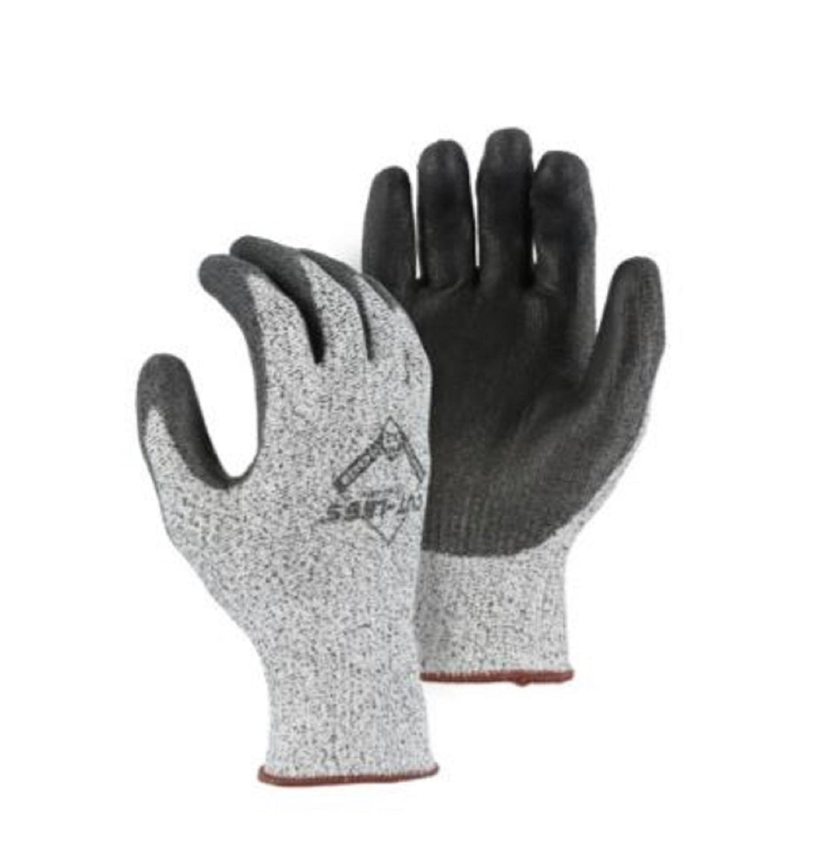 Majestic Cut-Less Watchdog Polyurethane Palm Glove Gloves Majestic Grey/Black L