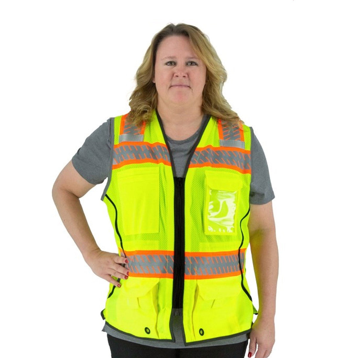 Majestic Women's Class 2 Hi-Vis Mesh Vest Vests Majestic Hi-Vis Yellow L Reg